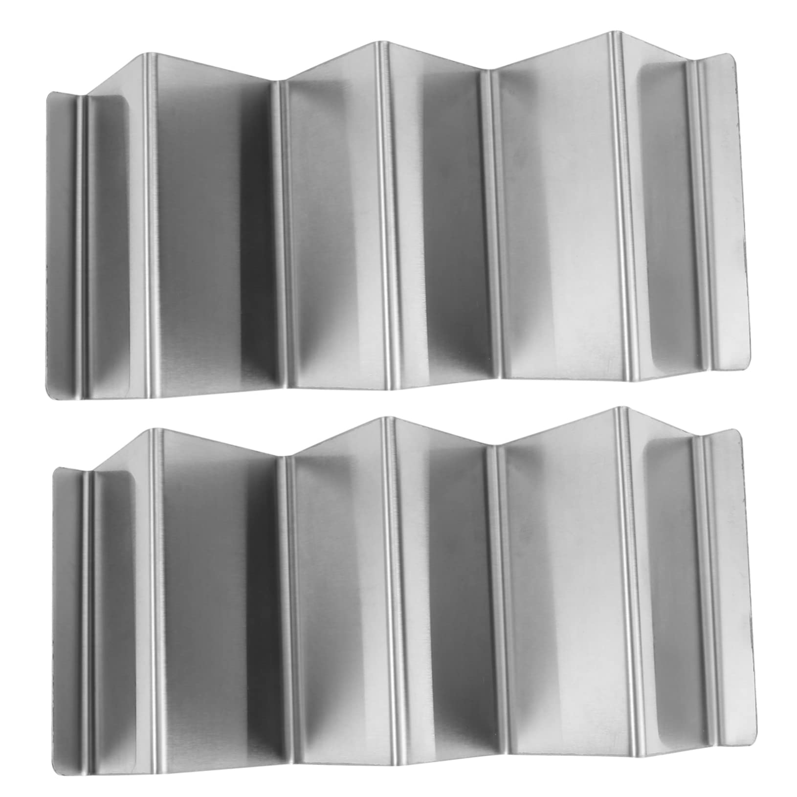 DECHOUS 2pcs Pancake Rack Metal Taco Household Tableware Taco Shell Holder Burrito Tortillas De Mujer Taco Baking Rack Oven Tray Para Pancakes Food Clamp Portable 304 Stainless Steel Fryer