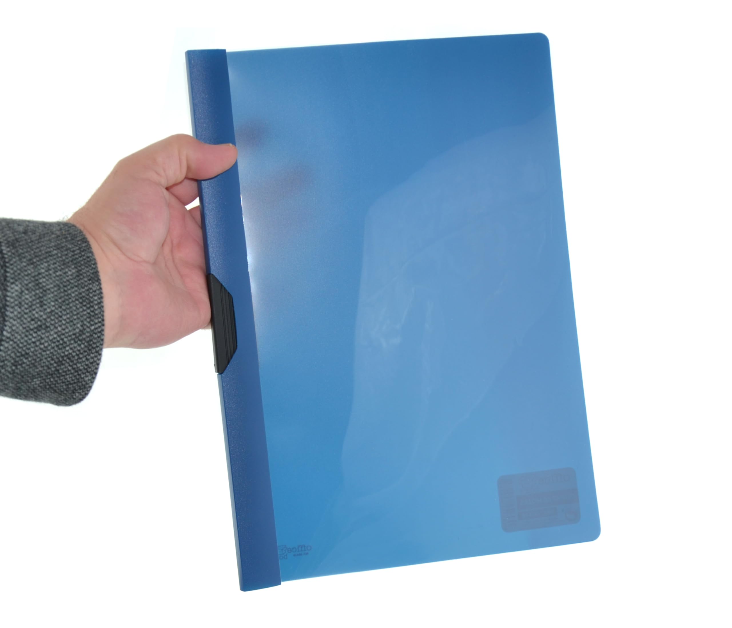 Office Box, Set van 10 clipmappen, A4, voor maximaal 30 vellen, met zwarte kunststof clip, transparant deksel en behuizing in 5 kleuren, van 100% recyclebaar polypropyleen (matblauw Office Box, Set van 10 clipmappen, A4, voor maximaal 30 vellen, met zwarte kunststof clip, transparant deksel en behuizing in 5 kleuren, van 100% recyclebaar polypropyleen (matblauw