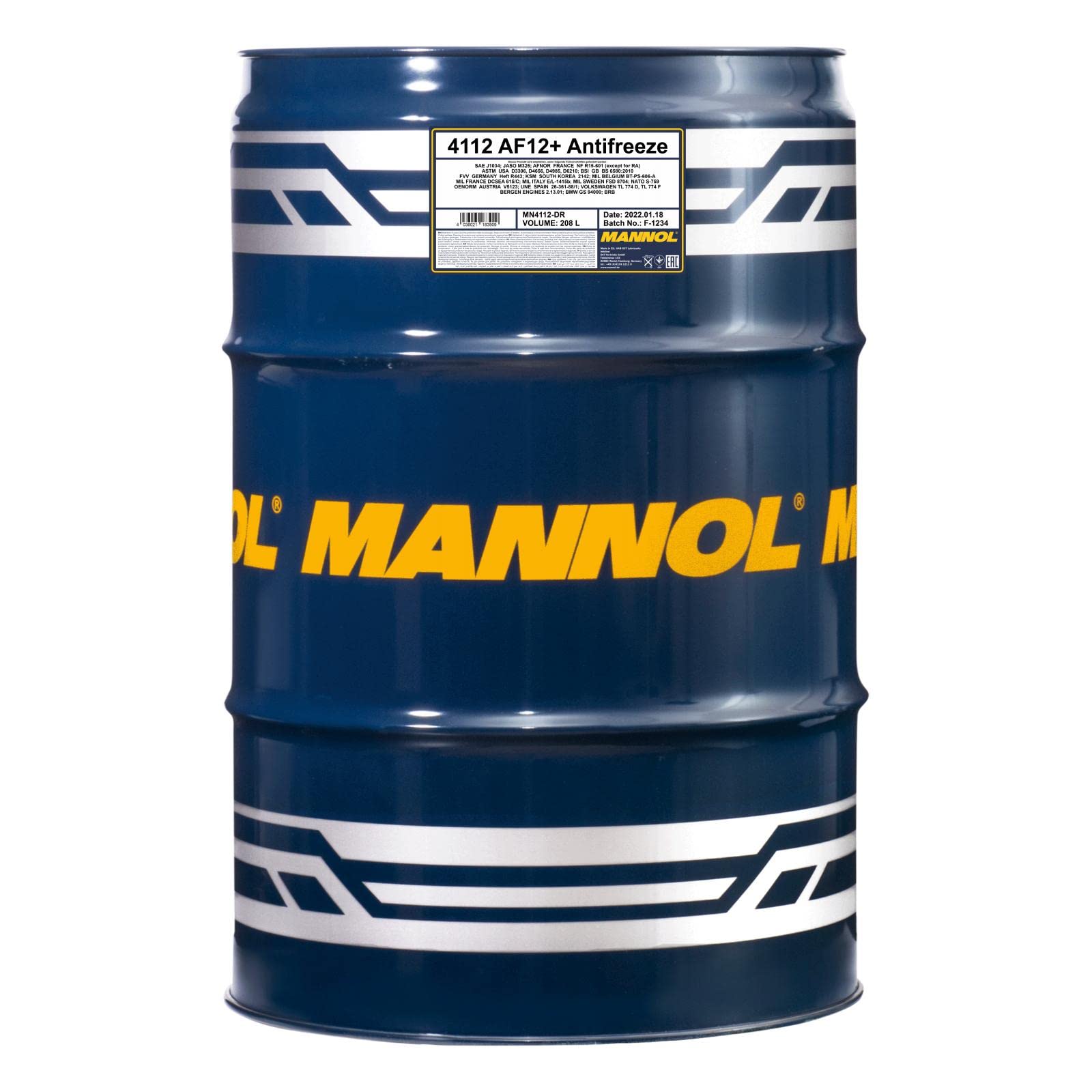 MANNOL MN4112-DR Anticongelante 208L Rojo