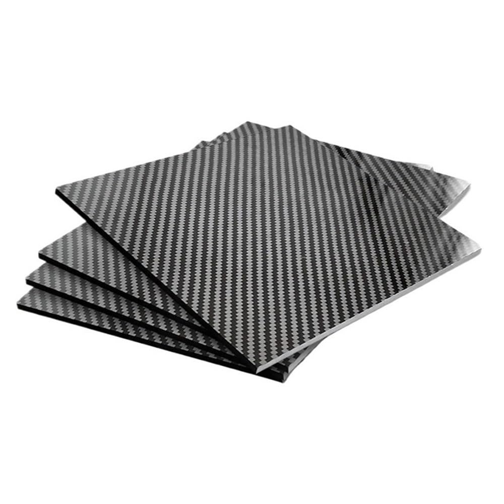 Piastra in fibra di carbonio 1 piastra in carbonio for robotica 300x400 mm, in fibra 3K completa, pannello rettangolare resistente