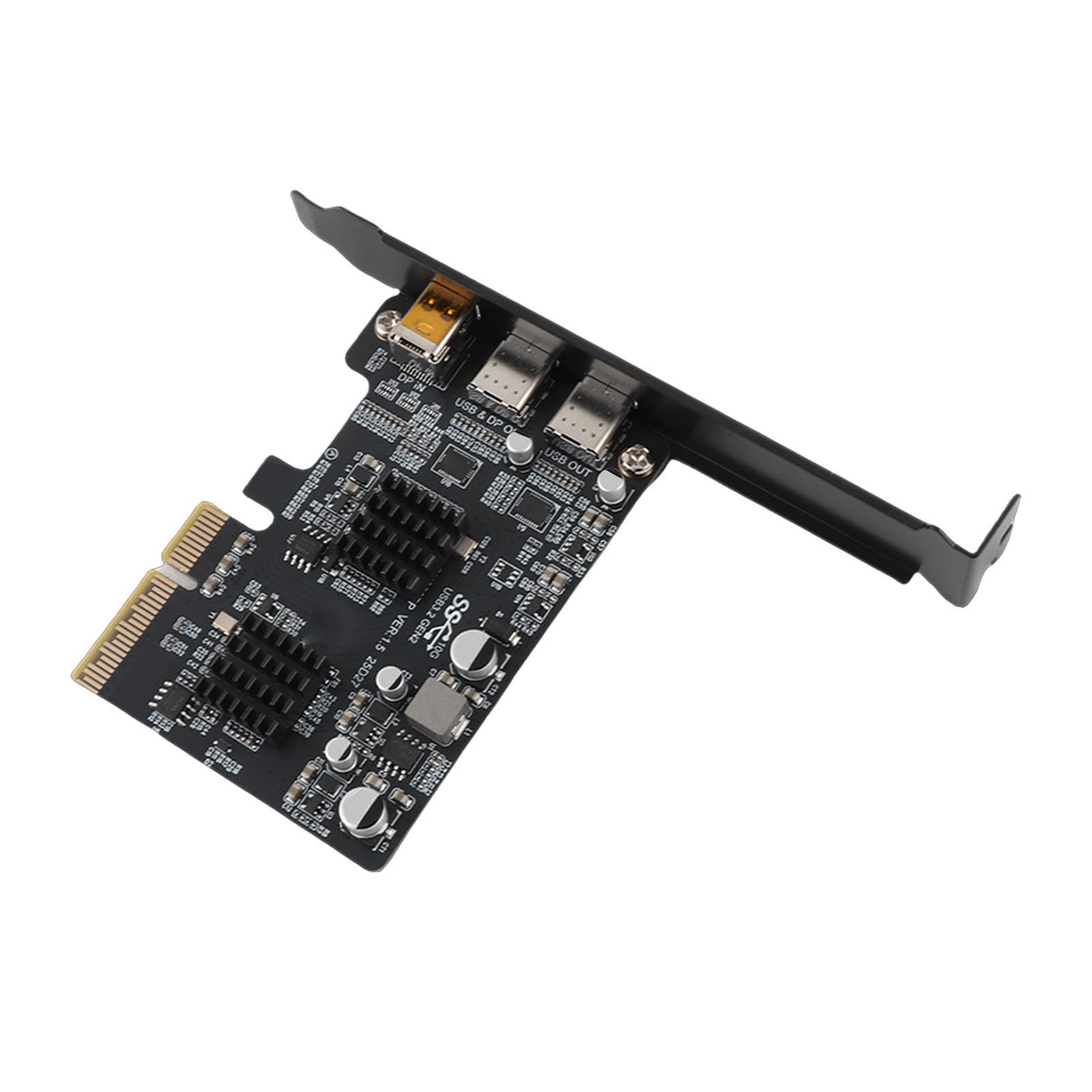 PUSOKEI Karta rozszerzeń Wideo PCIE do Komputerów Stacjonarnych |USB 3.0 Typu C 10G z DisplayPort 4K 60 Hz X4 X8 X16