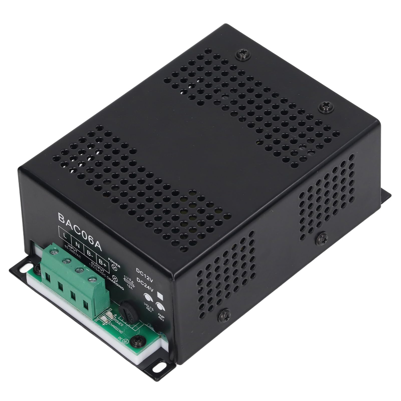 Alimentatore Switching con Ampio Range di Ingresso CA - Caricabatteria per Generatore 6A 85W con Display LED - Modulo di Ricarica Automatica Intelligente per Sistemi Genset - (12V)