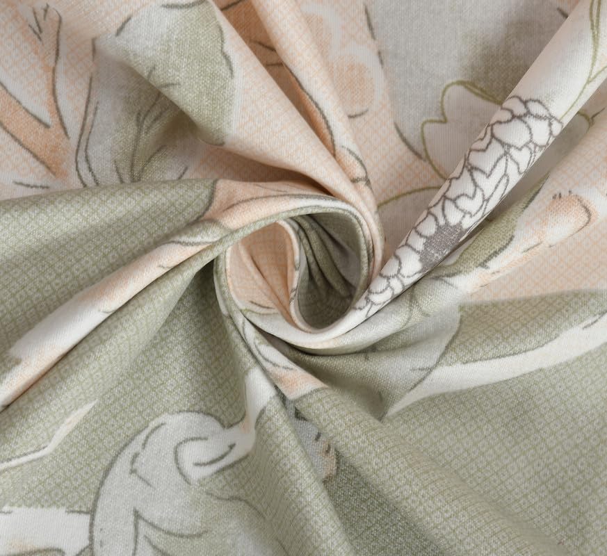 Image of Florida Polycotton Bedsheet (Rose OliveGreen, Super King)