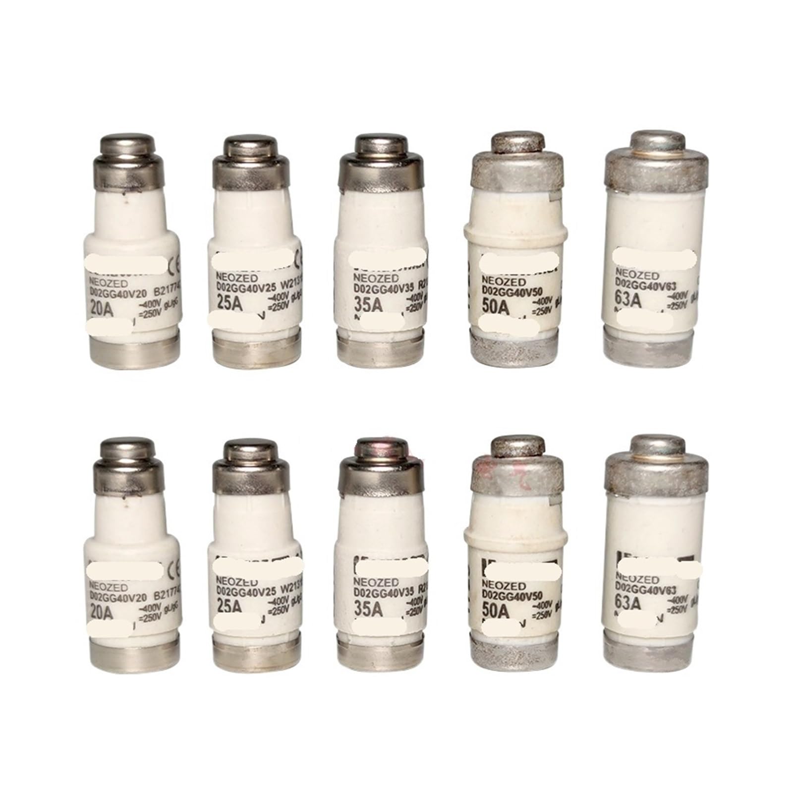 PJKTBEYI 2pcs Fuse D02GG40V35 400V-250V 35A(D02GG40V63 63A/D02/C201873)