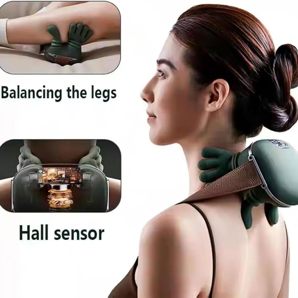 KANVIPRIYA Neck & Shoulder Shiatsu Bionic Heated Massager, Wireless Portable Neck and Back Massager, Electric Deep Tissue 4D Kneading Massage, Wearable Hand Simulated Design for Pain Relief and Muscle Relax (Simulation Palm) 3