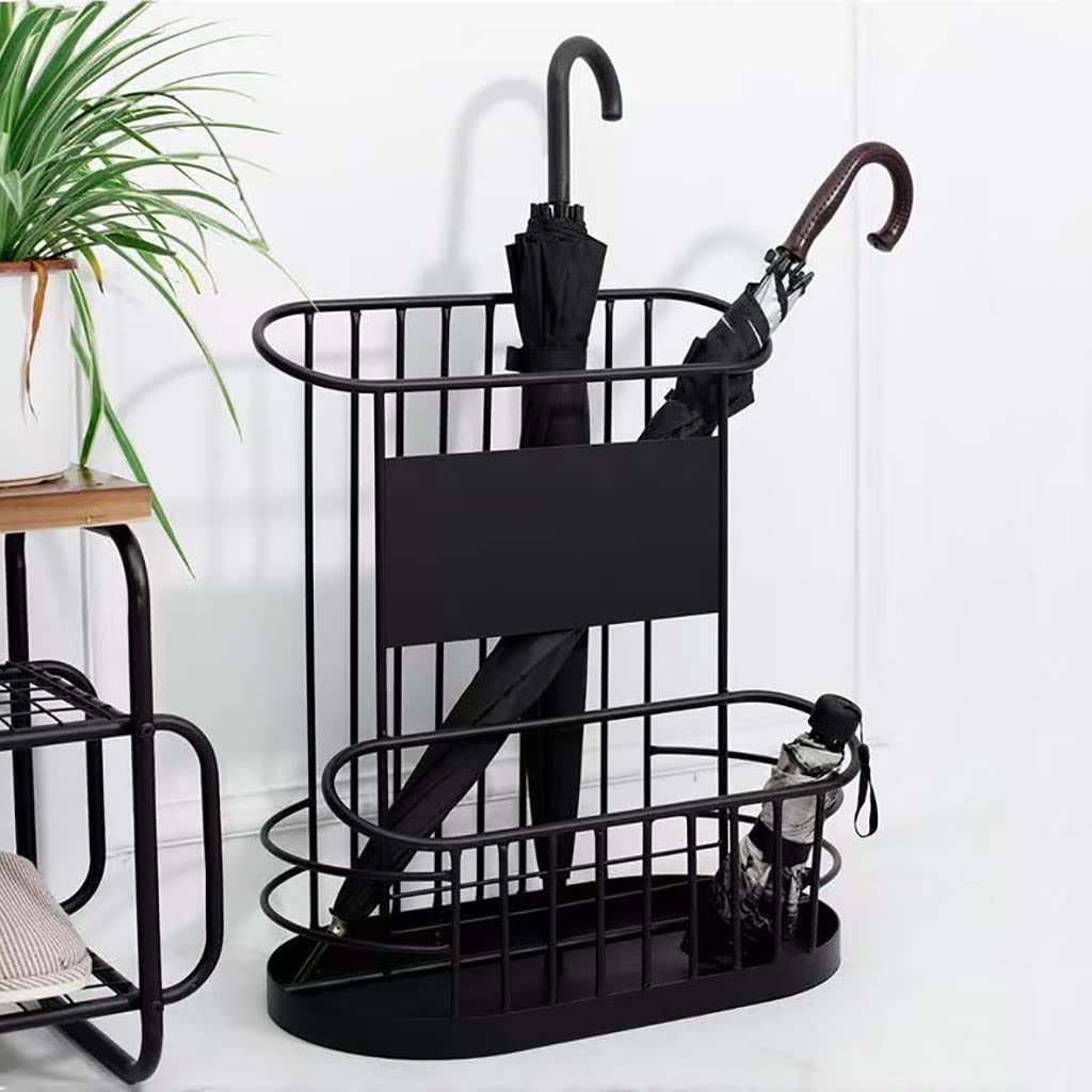 Porte-parapluies autoportant double niveau grand format pour couloir et réception