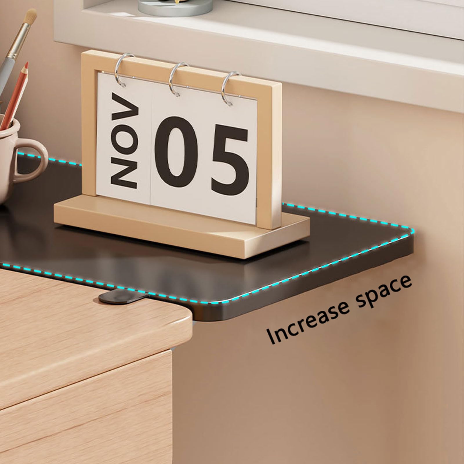 Schreibtisch Erweiterung,Ergonomische Schreibtischerweiterung,Auf-SchreibtischMit Klemme,Stanzfreie Klemme,for BüRo KüChenbar Wohnmobil-Arbeitsplatte WaschküChe