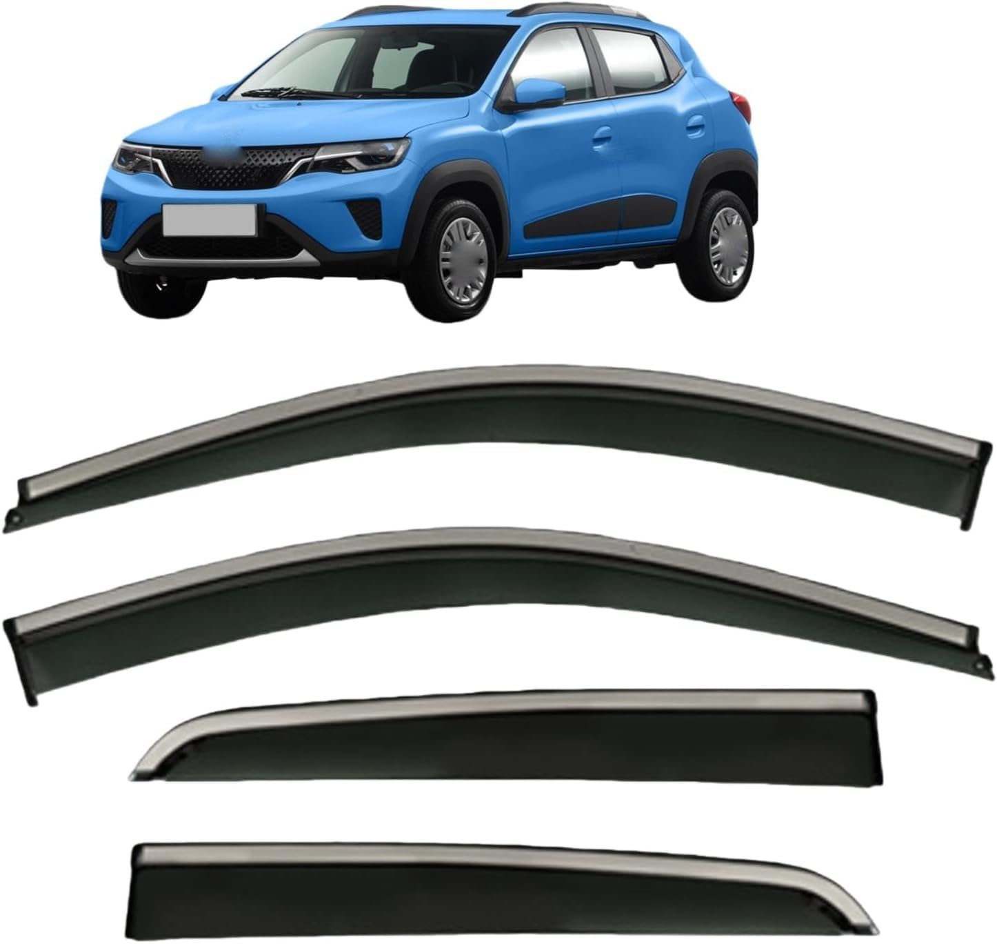 nwsplmy Wind Deflectors for Venucia E30 SUV MK1 2019-2023, Rain Guards Window Visors, 4-Piece, Protects Against Fading & Cracks
