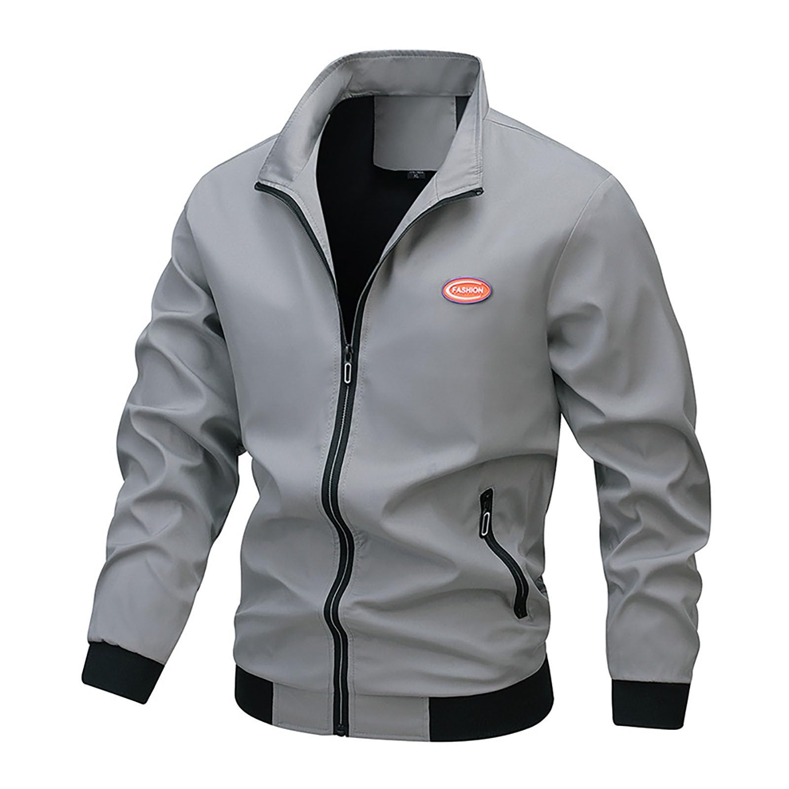 Generisch Chaquetas al aire libre para mujer verano - cárdigans para hombre con bolsillos chaqueta de hombre monocolor con cremallera chaqueta softshell con bolsillos chaqueta de primavera chaquetas