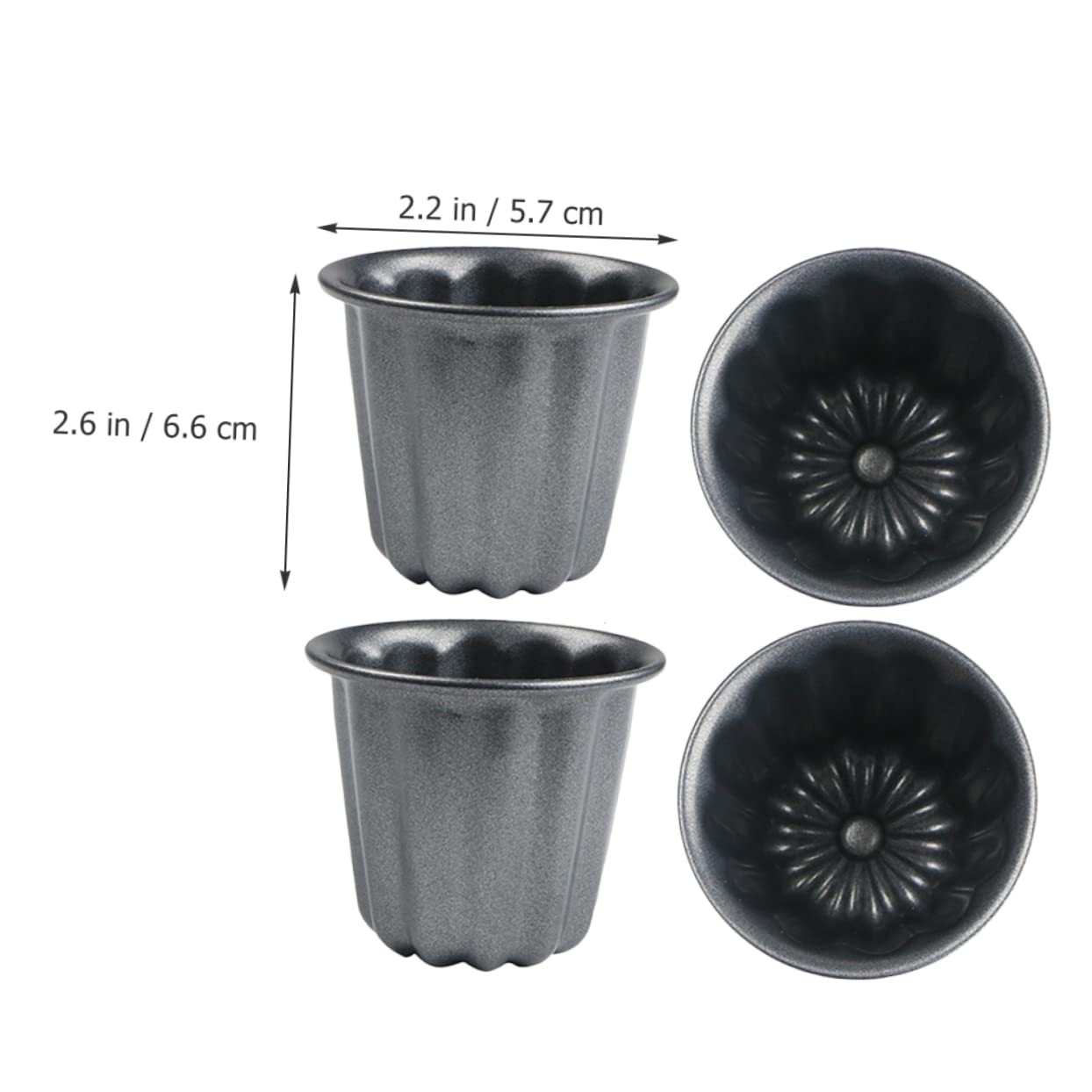 TOPBATHY 8piezas Moldes Para Muffin Diseño Decorativo Moldes Multifuncionales Para Pastel y Canelé Utensilios De Hornear Para Postres y Muffins