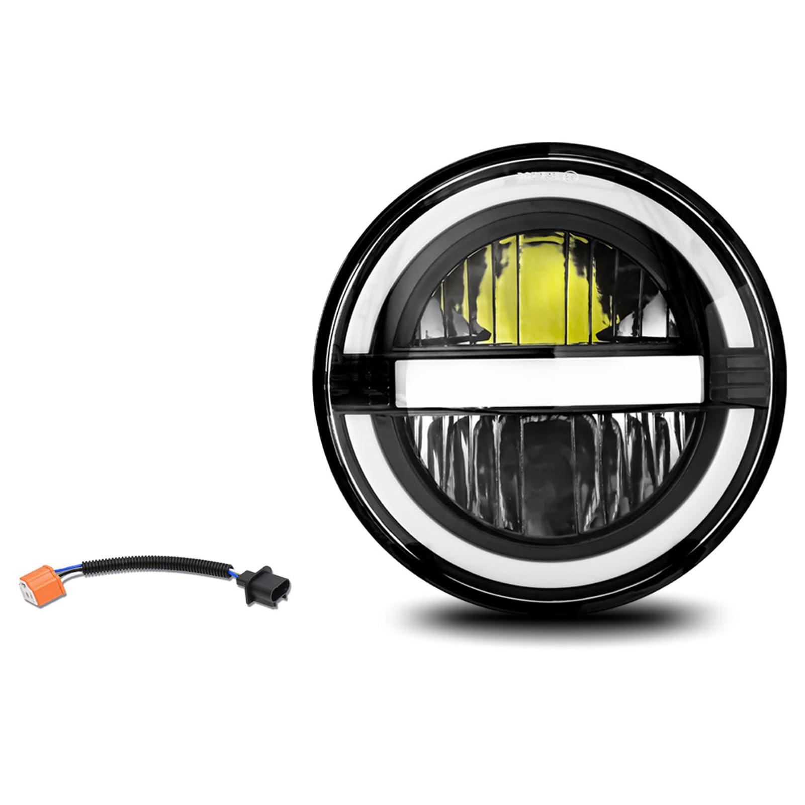 7-calowy Okrągły Reflektor LED Reflektor High/Low Beam DRL Kierunkowskaz Stopień Ochrony IP67 dla Wszystkich Warunków Drogowych