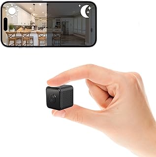 Mini Spy Camera WiFi Hidden Camera Night Vision 4K HD Spy Cam for Home Security Easy to Set Wireless Indoor Smallest Camera with Motion Detection IP Camera Remote Viewing