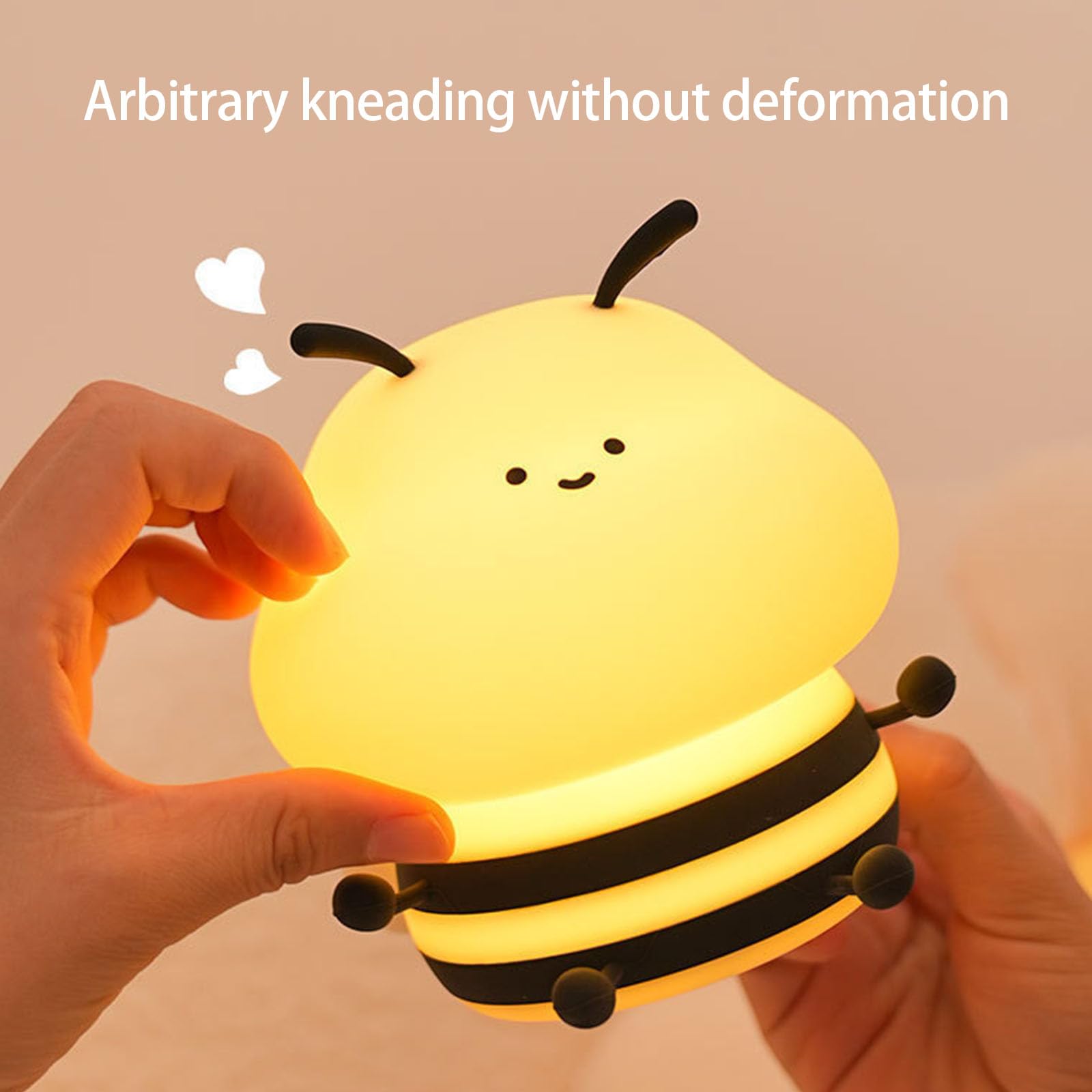 Veilleuse abeilles, lampe de chambre d ' enfant rechargeable par