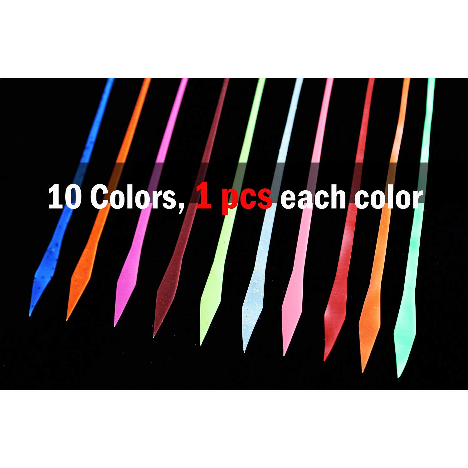 Tigofly 9 esche da pesca in silicone colorate, 9 colori, esche da pesca (fucsia
