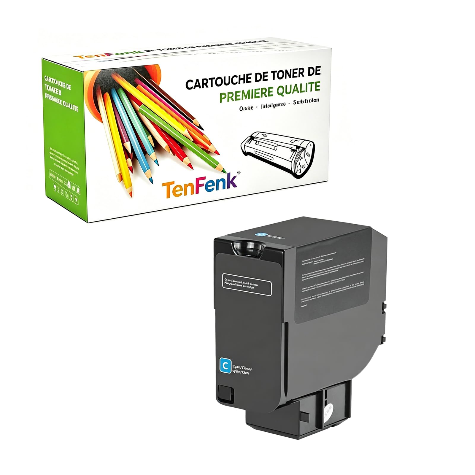 Compatibile Sostituzione Cartuccia Toner Per Lexmark CS720 74C0HKG Da Utilizzare Con Lexmark CS720DE CS720DTE CS725DE CS725DTE CX725DE CX725DHE CX725DTHE Stampante,Cyan