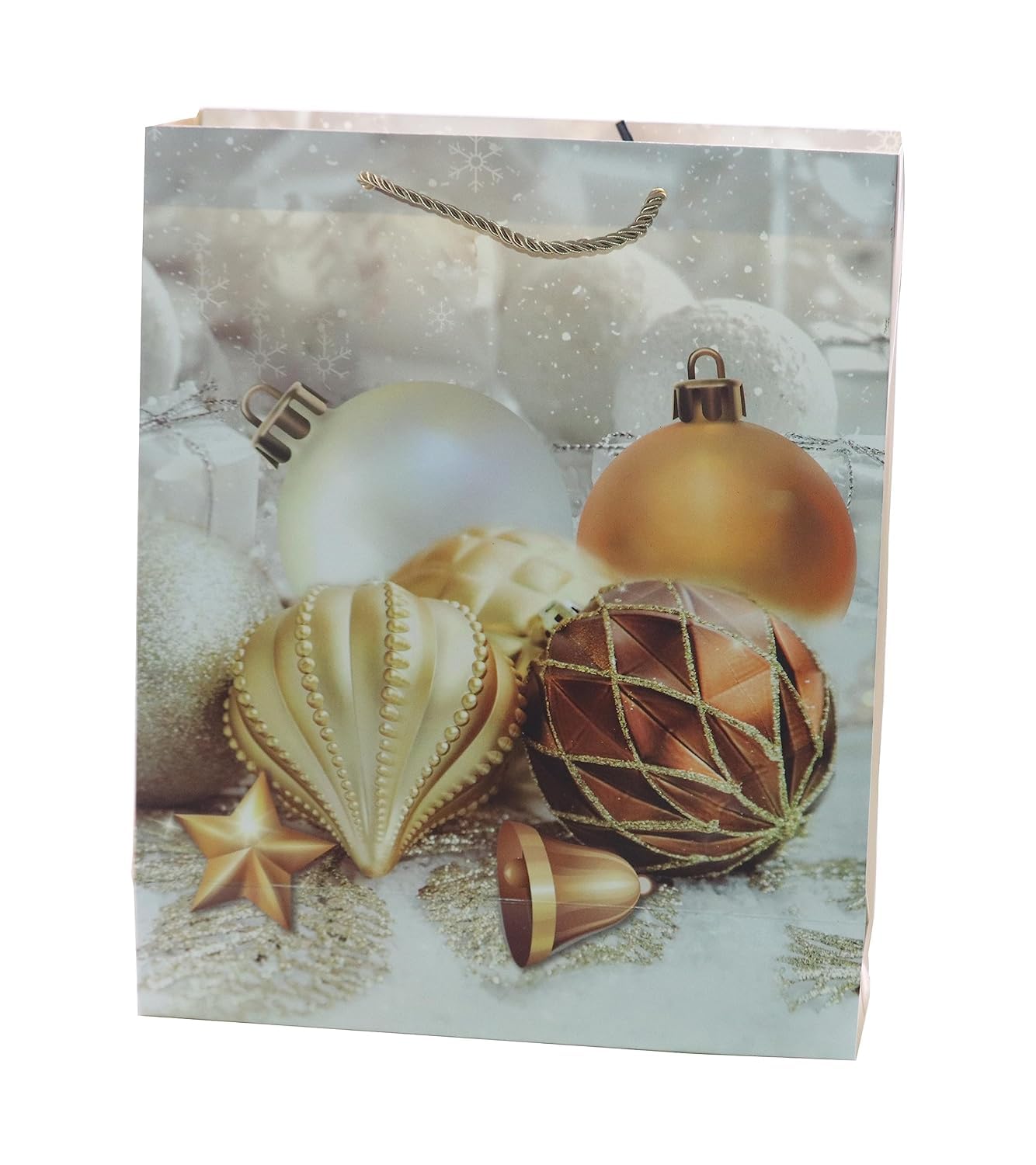 NESTIC 3D Multi Design Merry Christmas Tote Gift Paper Bag for Christmas Snack Clothing Present Box Packaging Xmas Gifts Party Bag (set of 4) 3