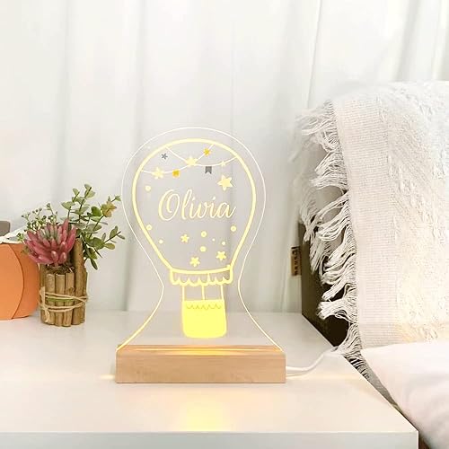 Miniatura 9 de Luz nocturna con nombre personalizado con nube y luna, lámpara LED con nombre personalizado para bebés y niños, luz nocturna personalizada más