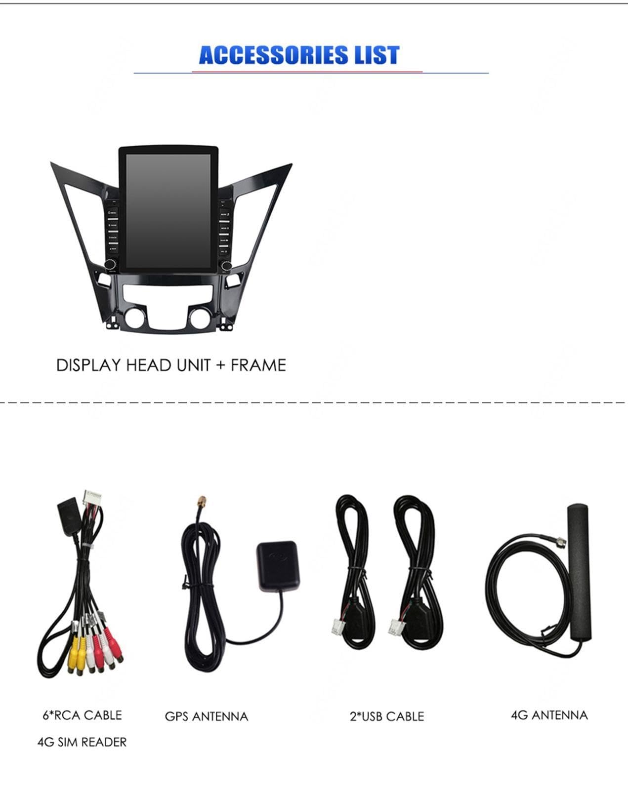 Android 15 Odtwarzacz Samochodowy Radio 9.7-calowy Ekran Dotykowy Multimedia Dla HYUNDAi Sonata i40 i45 2011-2015, Nawigacja Gps Obsługa Bluetooth 4g Wi-fi, Kamera Cofania Mirror Link,4CoreWifi4G+64G