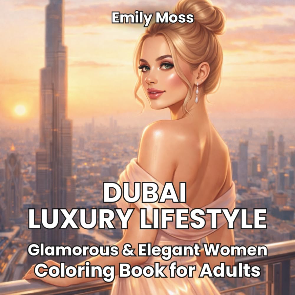 Dubai Luxury Lifestyle: Glamorous & Elegant Women Coloring Book for Adults: Stress Relief Coloring Book with High Fashion Women, Rich Lifestyle ... Elegance and Modern Glamour (GLAMOUR QUEENS)