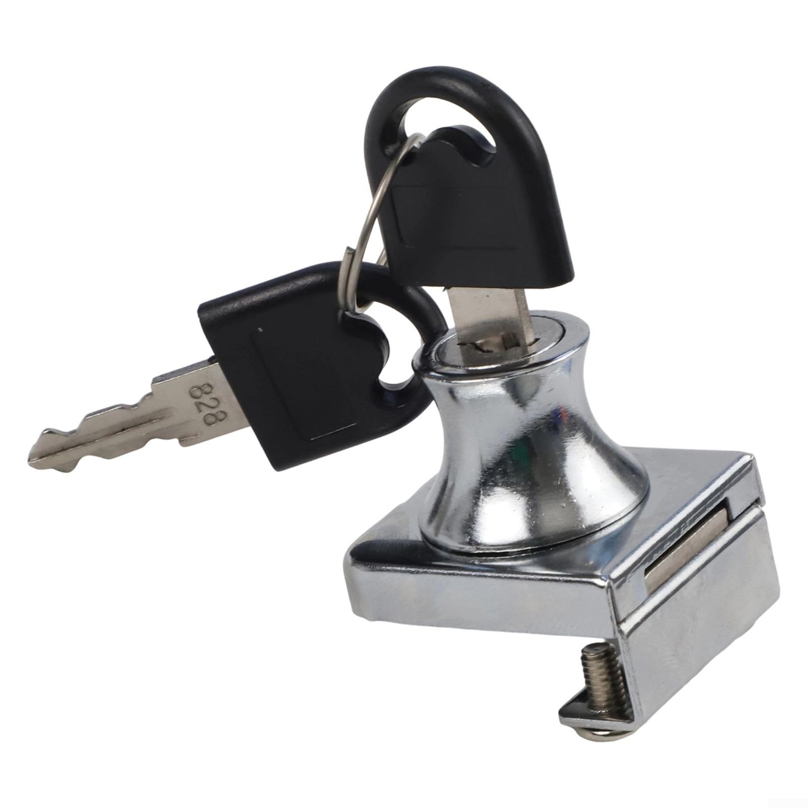 Besttoolifes Glass Cabinet Lock, Cold Rolled Steel Safety Lock for Display Cabinets and Glass Doors, 5–8 mm Thickness Compatibility, Rust-Resist