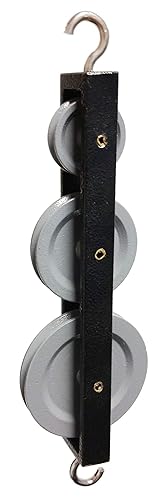 GSC International Polea Triple Tándem Metal con Tres Ruedas 50, 38 y 0.984 in de diámetro.