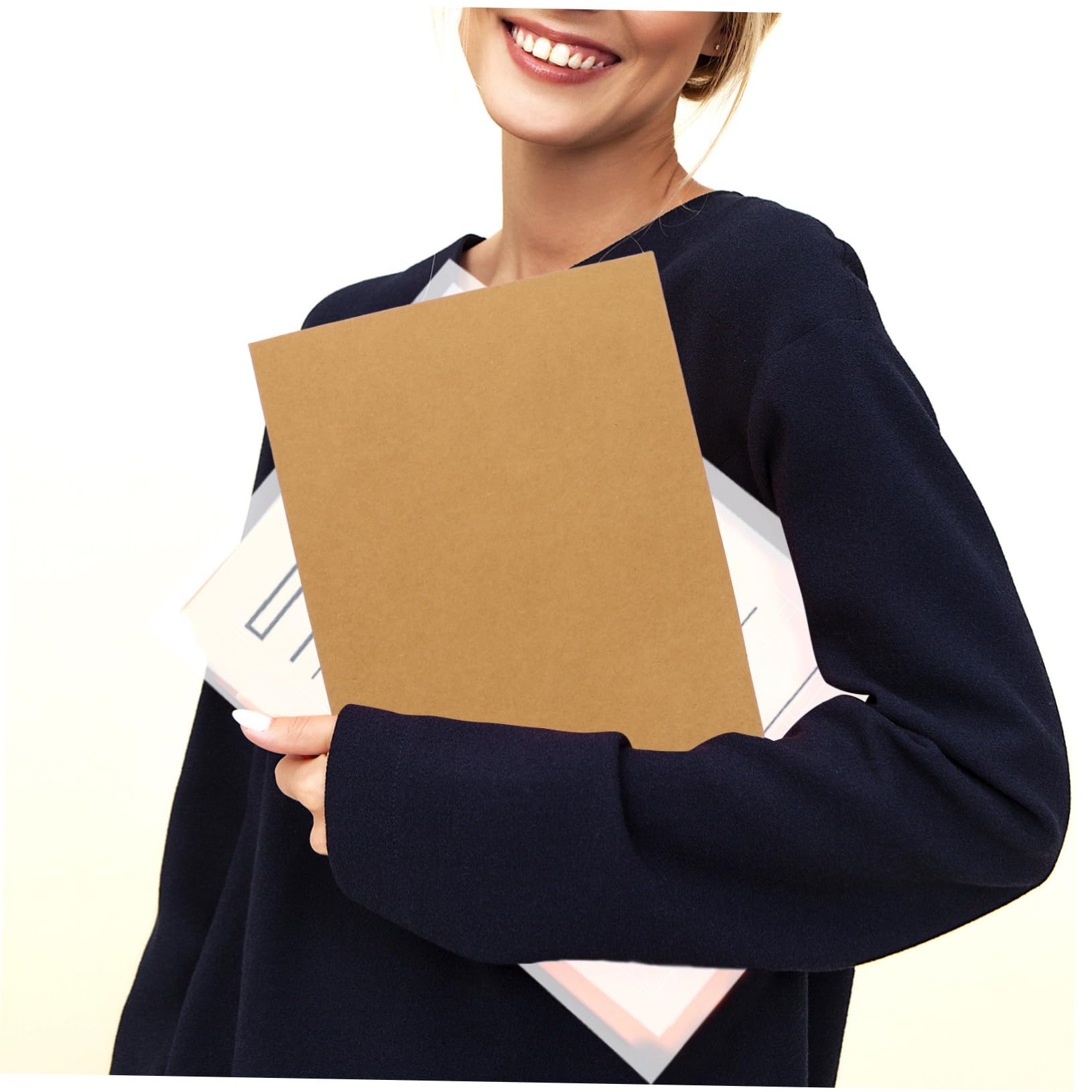 Tofficu Schnellhefter A4 Pappe aus Kraftpapier 20 Stück Robust und Beschreibbar für Büro und Rezeptablage Präsentationsmappe für Dokumente