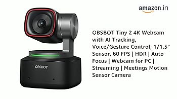 OBSBOT TINY 2 4K ウェブカメラ 本体 OBSBOT Tiny 2 AI-Powered PTZ 4K Webcam 1/1.5