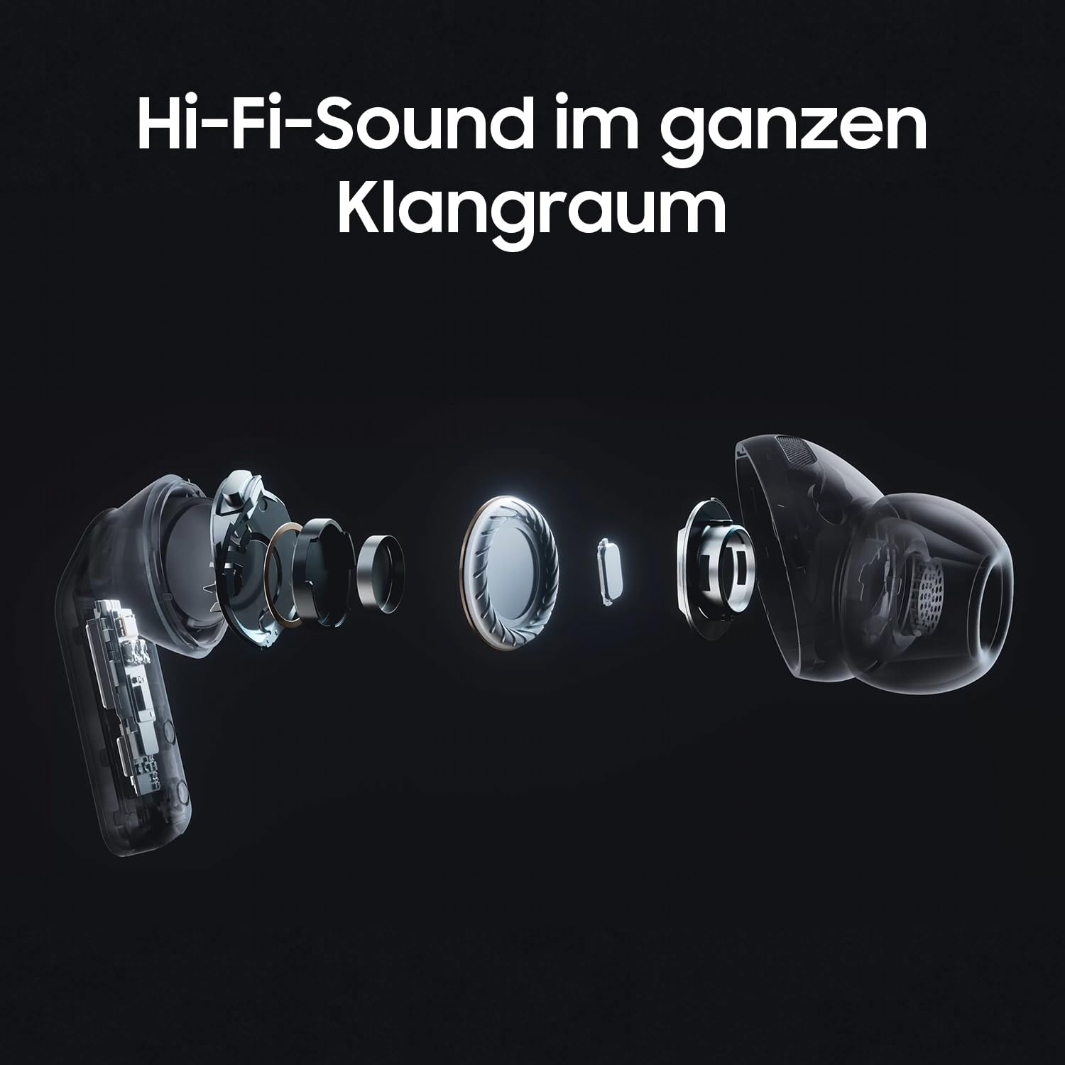 Samsung Galaxy Buds4 Pro, Kabellose Hi-Fi Bluetooth-Kopfhörer, 2-Wege-Lautsprecher, Geräuschunterdrückung per Adaptive Noise Cancelling, In-Ear-Ohrhörer, 360 Audio, AI Agent mit Sprachsteuerung, Black