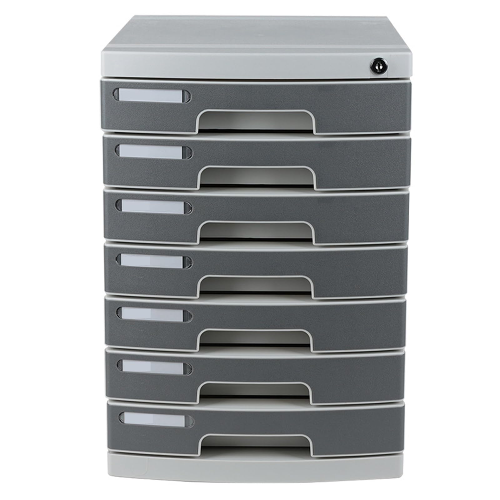 Archivador De 7 Niveles con Cerradura Cajones, Organizador Documentos Escritorio, Mueble De Almacenamiento Plástico para Oficina, Hogar, Escuela Organización Archivos