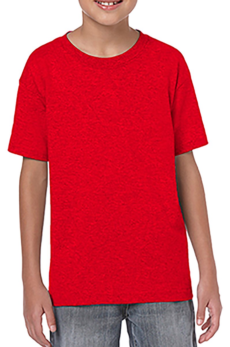 Gildan Unisex Red Children's Soft Style T-Shirt Xl