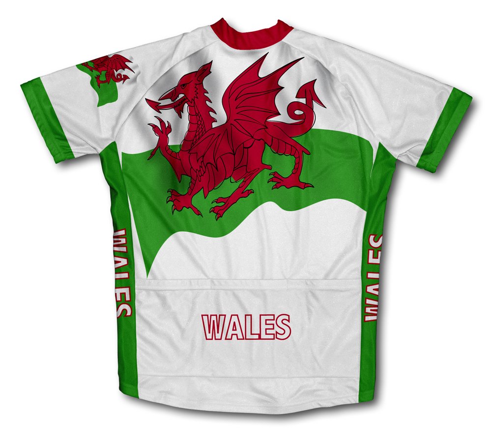 ScudoPro Wales Flag Short Sleeve Cycling Jersey for Men - Size 4XL