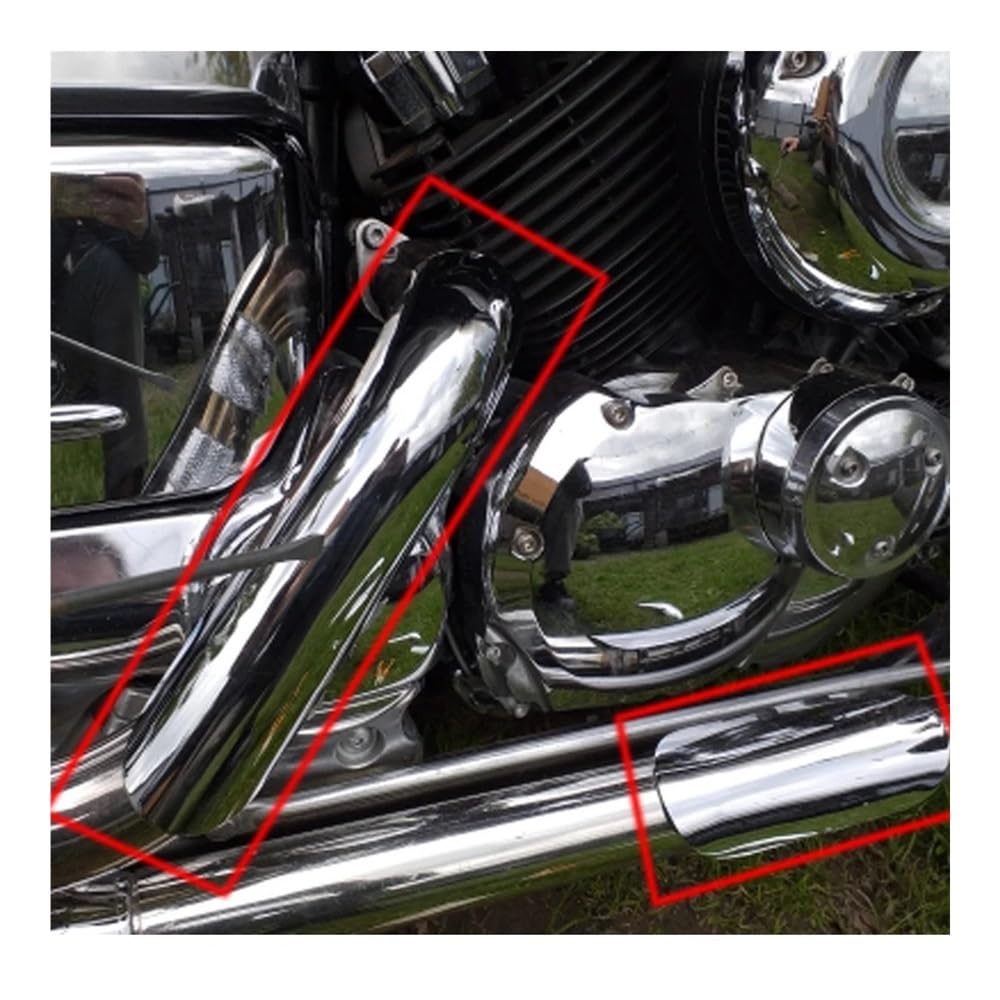 Paracalore Scarico Per H&arley Universal Motorcycle Silenziatore Di Scarico Curvo Tubo Scudo Termico Protezione Della Protezione