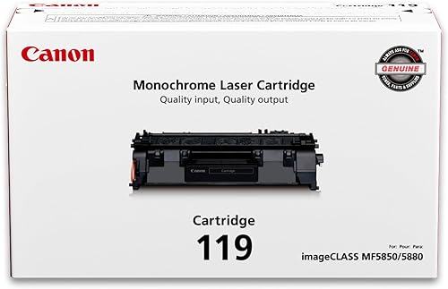 Canon Cartucho de tóner negro 119 original compatible con la serie LBP250, serie MF410, serie MF5800, serie MF5900, serie MF6100, LBP6300dn, serie disponible en Yaxa Costa Rica
