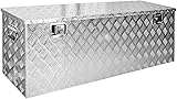 Trucky Truckbox, Deichselbox Aluminium, Anhängerbox 15 Größen, Werkzeugkiste mit Schloss und Schlüssel, stabil und wasserdicht, Boxentyp:D210 (129 x 39 x 45 cm)