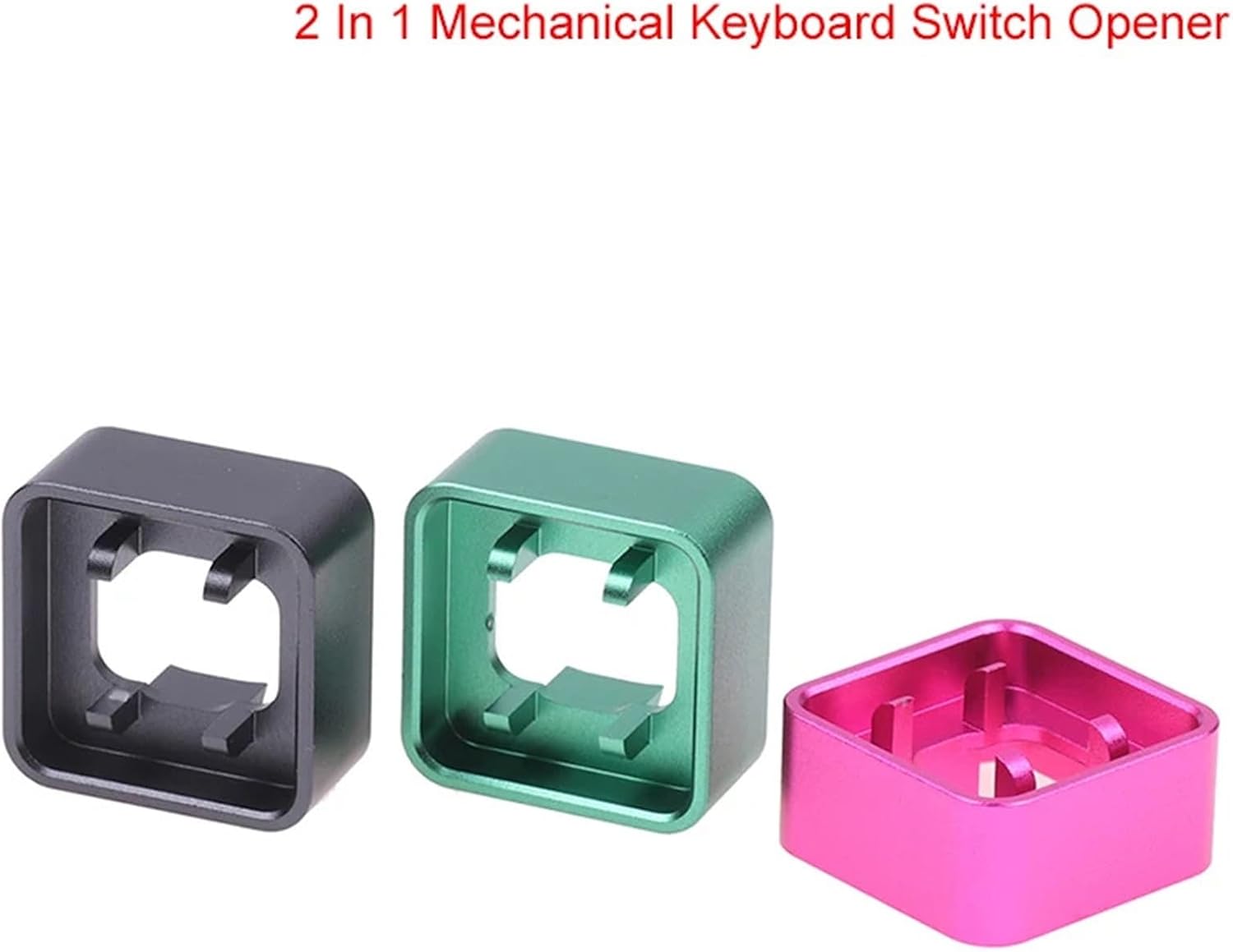 1Pc 2 in 1 Mechanical Keyboard Metal Opener Shaft for Tester(Rose red)