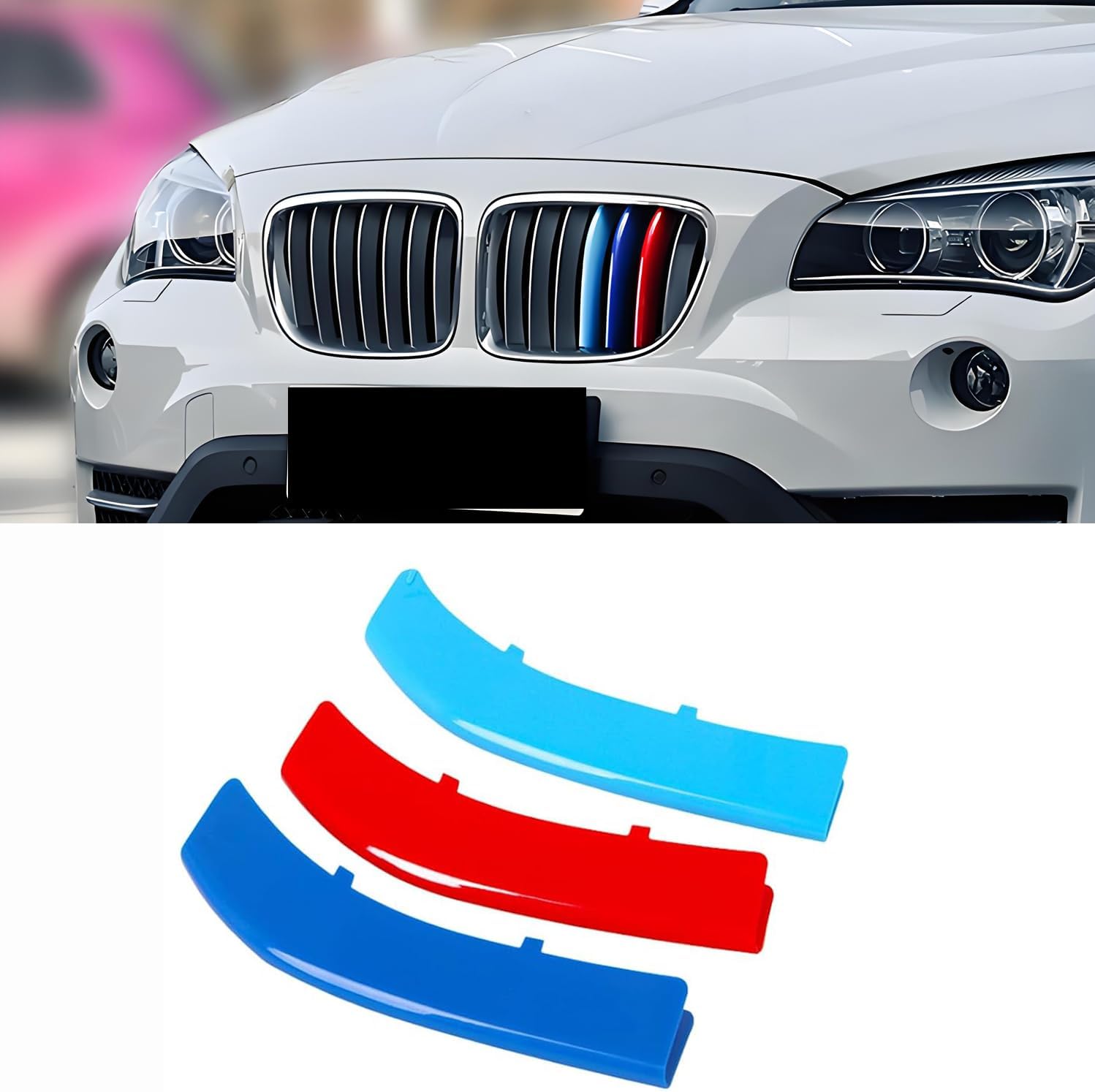 Automotive Grille Inserts for BMW X1 E84 2009 2010 2011 2012 2013 2014 2015(7-Beam), Front Grill Accessories