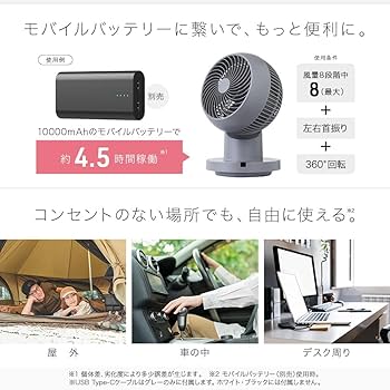 iimono117 サーキュレーター 360度回転 首振り DCモーター Amazon | iimono117 サーキュレーター DCモーター【360°強風