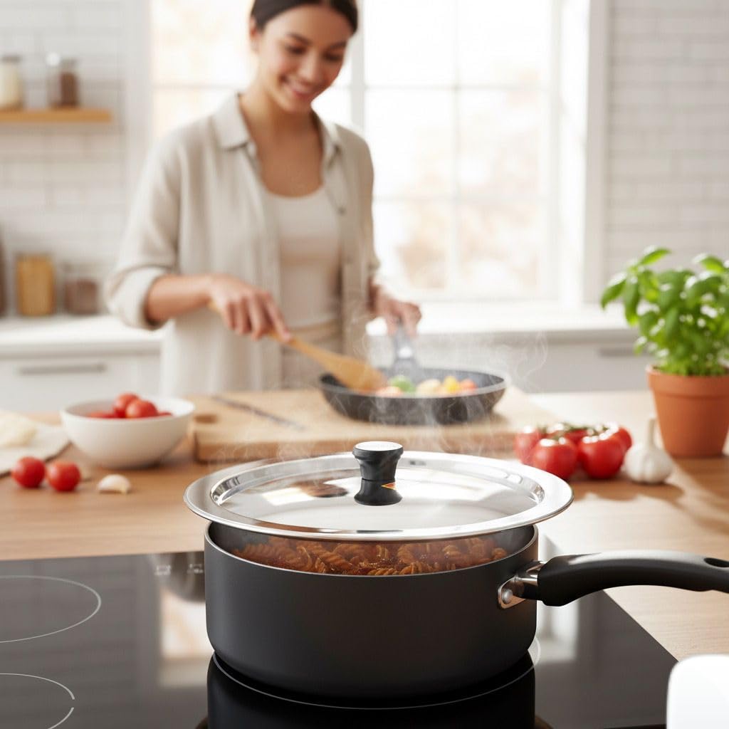 KCL Stainless Steel Ciba Tope Lids/Tope Cover/Handi/Kadai Lid/Saucepan Lid with Nob - 1 Unit - Diameter - 24cm 3