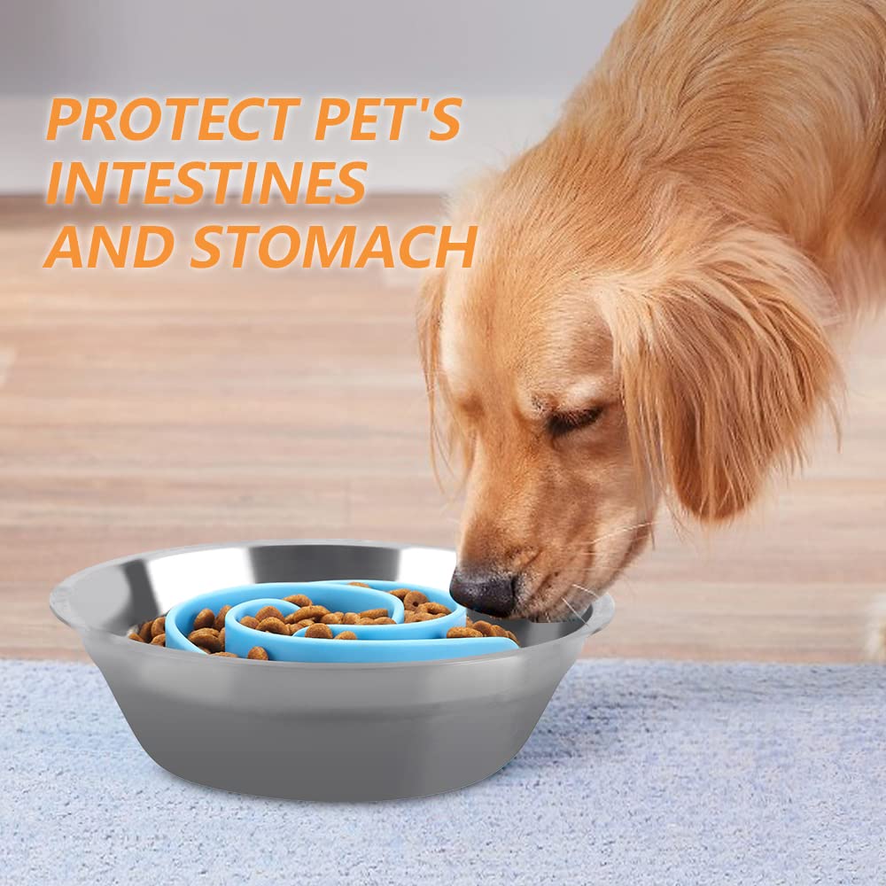 Cuencos de alimentación Lenta para Perros, Cuenco de Silicona Suave para Comida Lenta para Perros pequeños, medianos y Grandes, Compatible con Cuencos Regulares y elevados para Perros