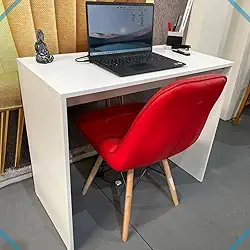 Escrivaninha Sem Gavetas 70 cm x 40 cm Branca Para Escritório 100% MDF