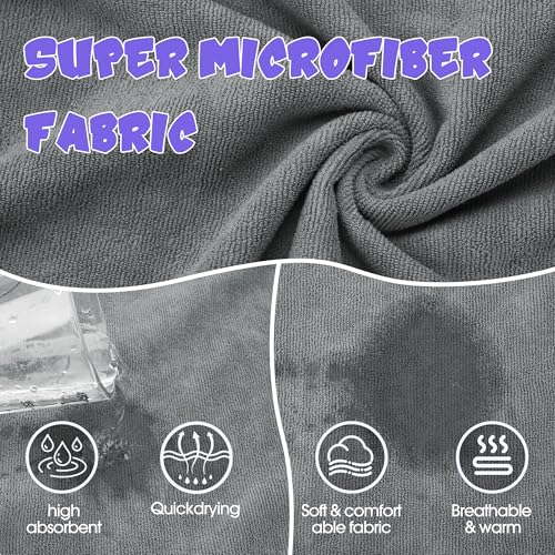 HezzLuv Microfiber Quick Drying Dog Drying Coat, Adjustable Dog Bathrobe Towel Extra Absorbent - Image 2