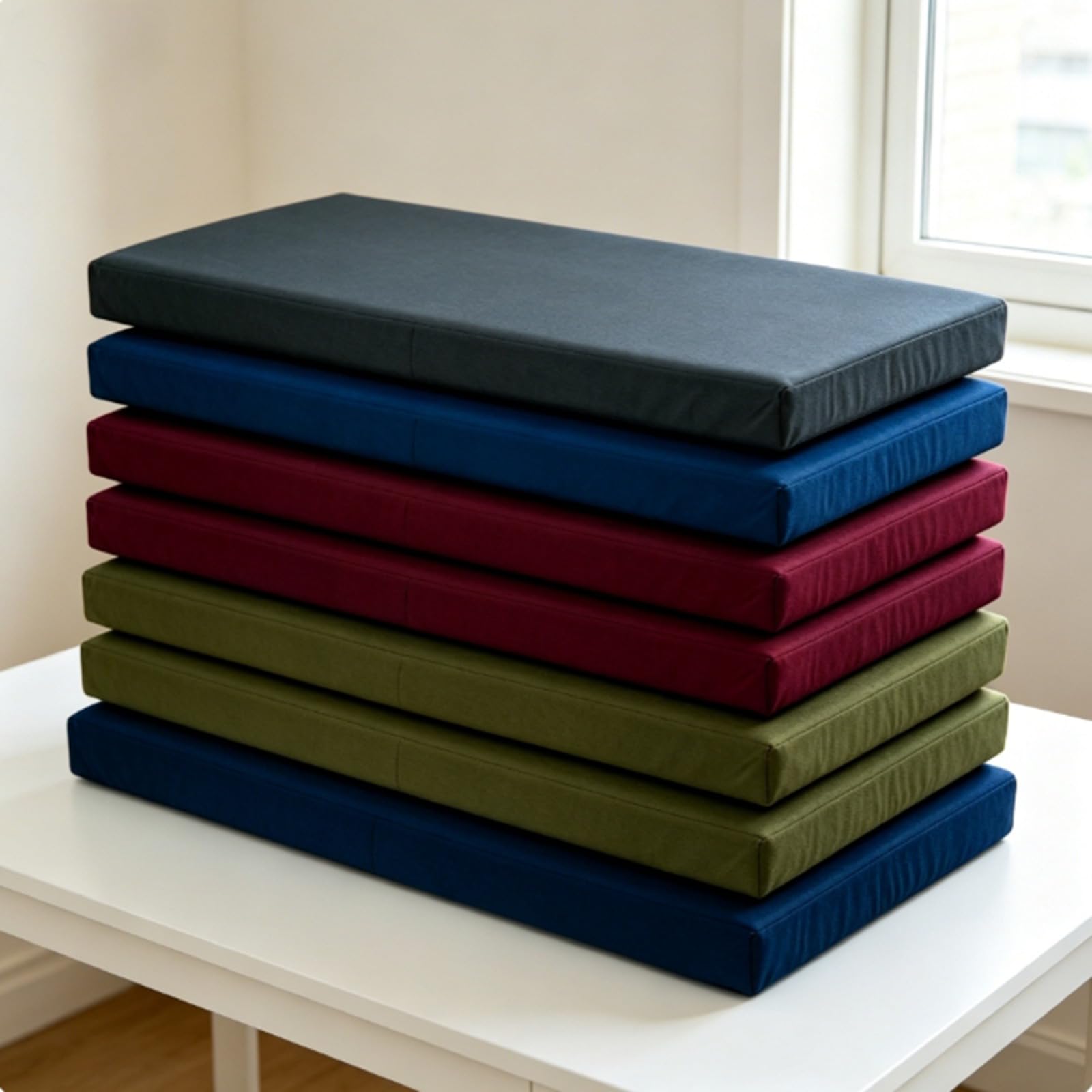 BangDon Custom Bench Cushion 89cm Thick High Density Cushion for Outdoor Non-Slip Patio Cushion Piano Bench Pads with Removable Cover
