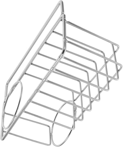 Cabilock Soporte de esponja de acero inoxidable para fregadero, soporte magnético para esponja para fregadero de cocina, fregadero de cocina,
