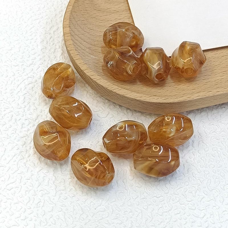 30/50/100 sztuk 17x20 mm nieregularne duże otwory koraliki dystansowe akrylowe koraliki dystansowe do naszyjników, breloczków, ubrań, torebek i akcesoriów DIY