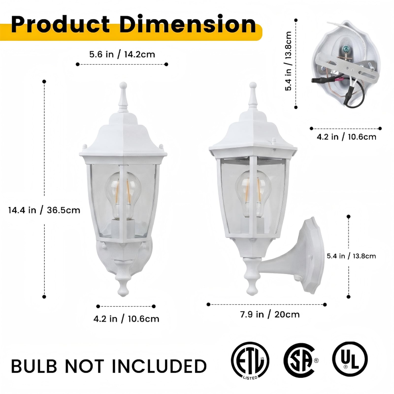 Lampada da parete esterna E27 bianco caldo, angolo del fascio regolabile alto/basso, alluminio pressofuso antracite