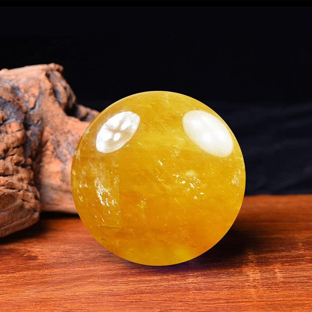 Clear Crystal Ball Retro Natural Topaz Crystal Ball Desktop Decoration Feng Shui Office Living Room Study TV Cabinet Home Decorations Decoration Crystal Sphere Natural crystal ball ( Size : 3.15in )