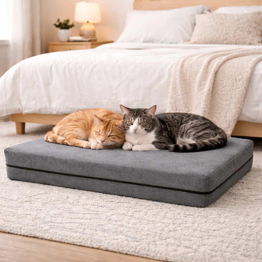 Comfy Line, Caseta para perros de talla pequeña – Colchón para perros y gatos, con tejido hipoalergénico desenfundable transpirable lavable, cama acolchada 100% Made in Italy – Caseta 45 x 60