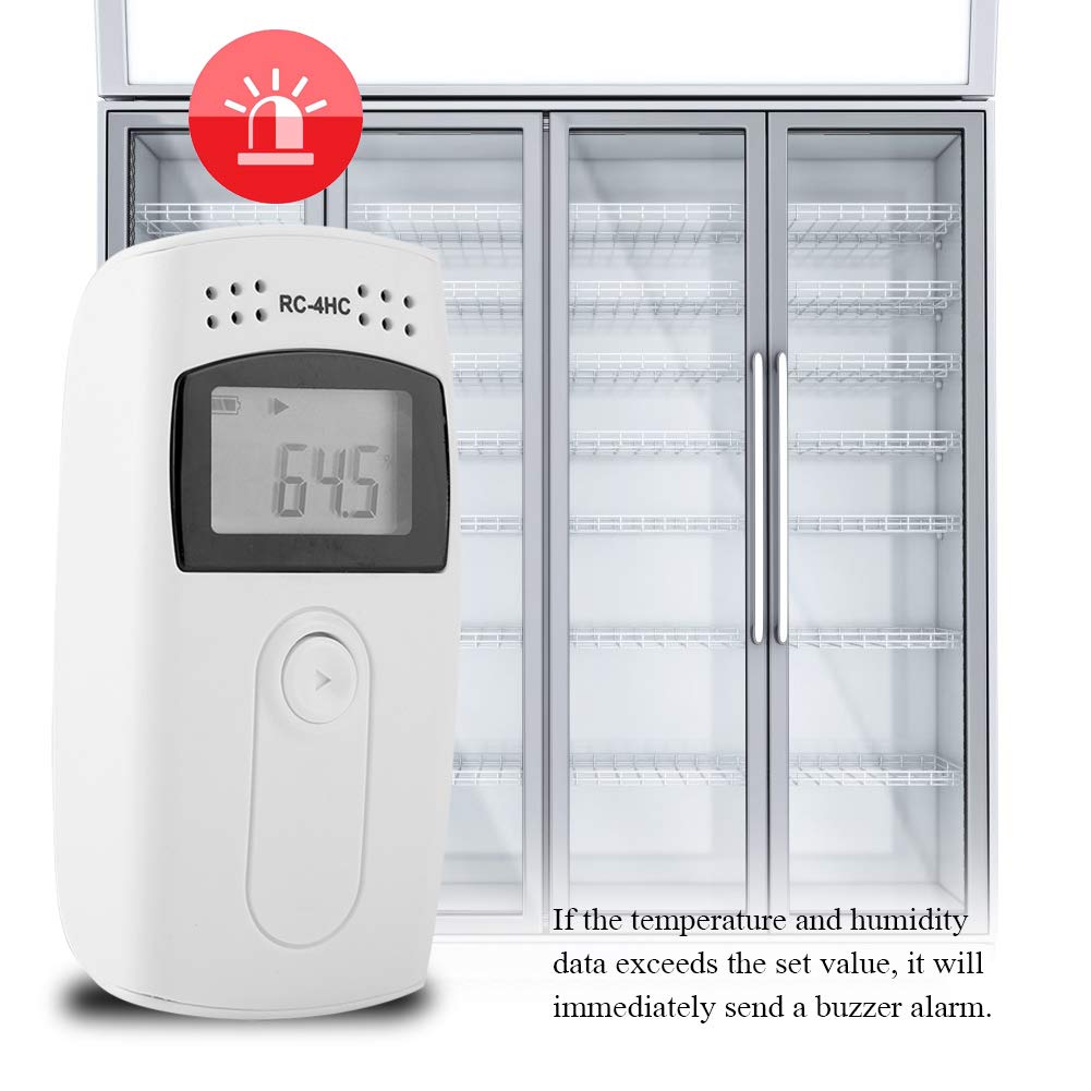 USB Alta Precisione Registratore di Dati di Temperatura e Umidità Display LCD Indicatore del Registratore Temperatura della Registrazione del Termometro con Sensore di Temperatura Extra 16000 Punti