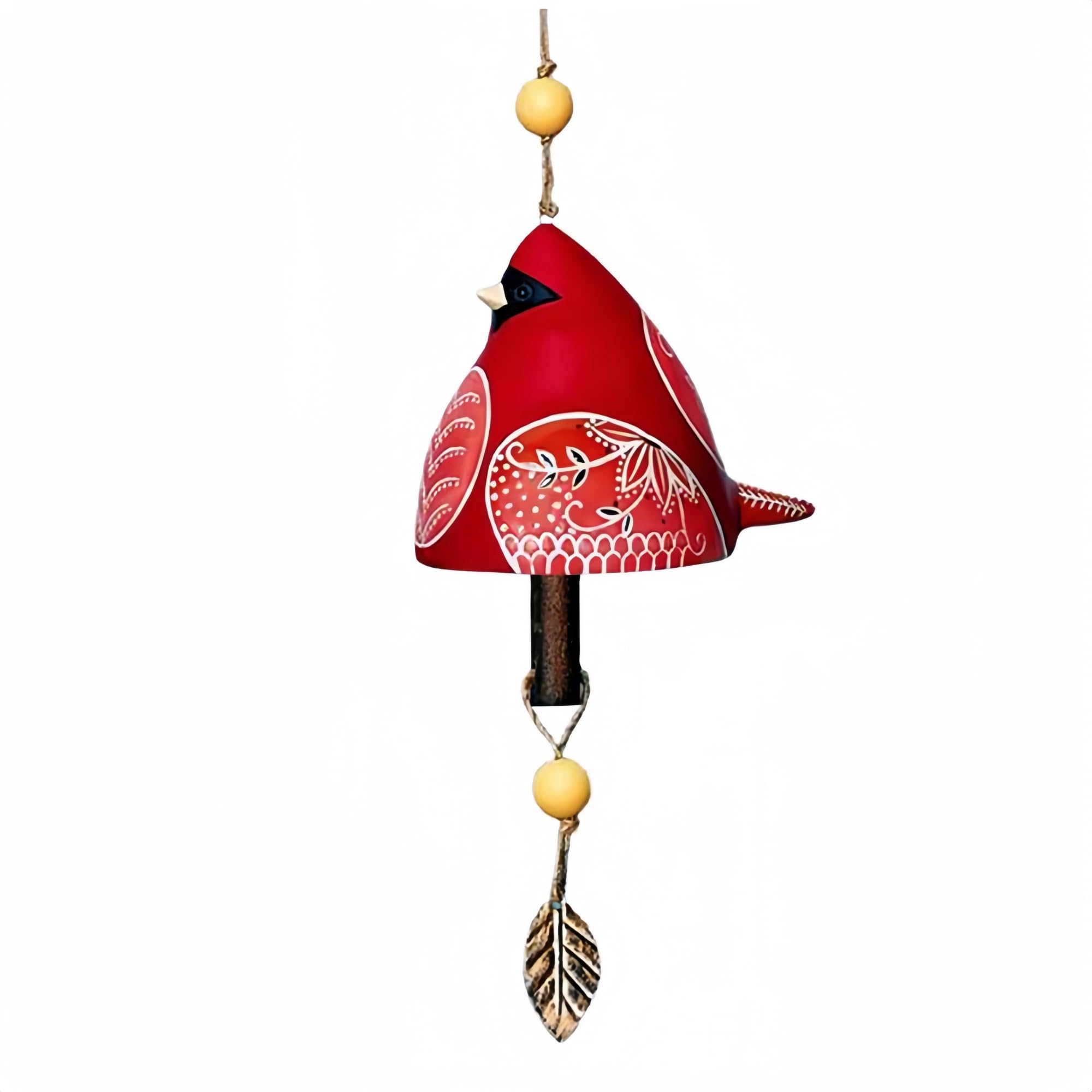 Bird Song Bell Wind Chime Garden Decoration, Bird Song Bell Wind Chime, Hanging Music Wind Chimes with Rustic(Cardinal)