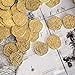 Beverly Oaks Metal Pirate Coins - Gold Spanish Doubloon Replicas - Fantasy Metal Coin Pirate Treasure (50-Coins-All Gold)